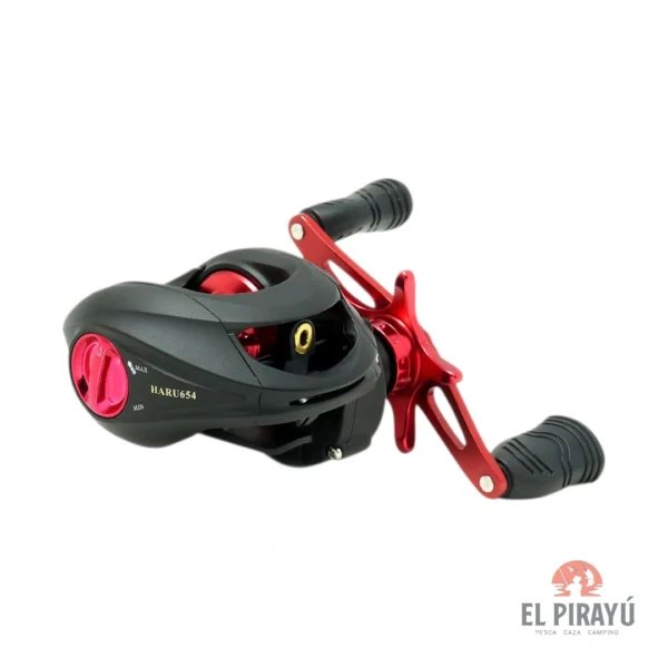 Reel Rotativo Omoto Haru 654 Rojo Izquierda