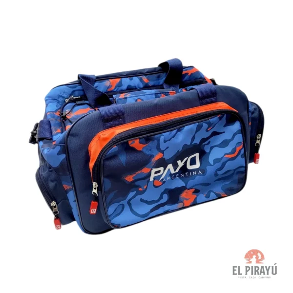 payo_camuazul Bolso de pesca Payo Alto Paraná 3700 Camu Naranja/Azul