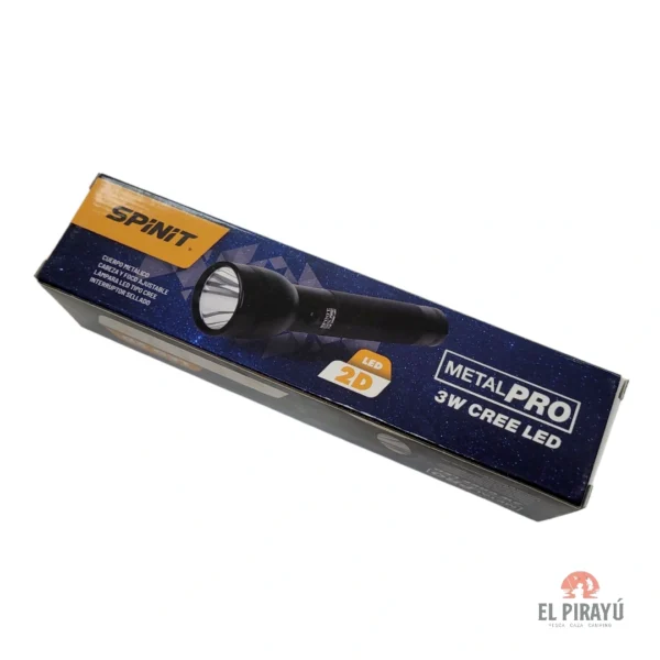 spinit_metalpro_black2d_00 Linterna Spinit Metal Pro 3w Cree Led 2 Elementos