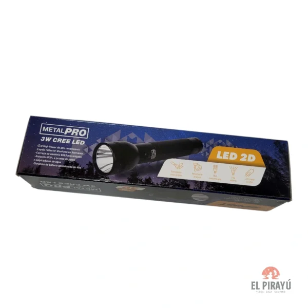 spinit_metalpro_black2d_02 Linterna Spinit Metal Pro 3w Cree Led 2 Elementos