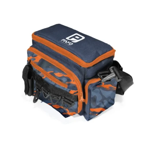 Bolso de Pesca Payo Multifunción Vadeo Camu Azul/Naranja + 4 Cajas Organizadoras