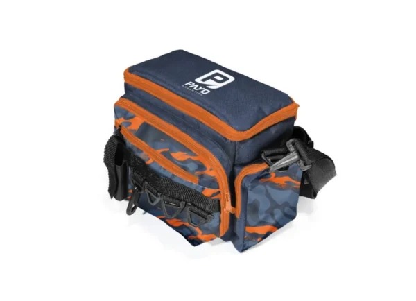 Bolso de Pesca Payo Multifunción Vadeo Camu Azul/Naranja + 4 Cajas Organizadoras