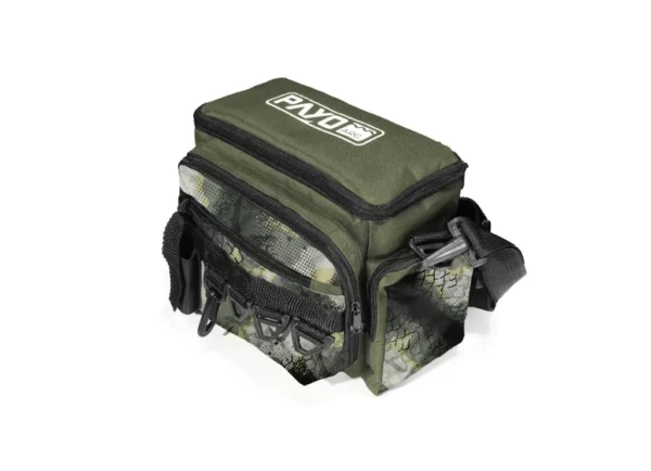 Bolso de Pesca Payo Multifunción Vadeo Skin Tararira + 4 Cajas Organizadoras