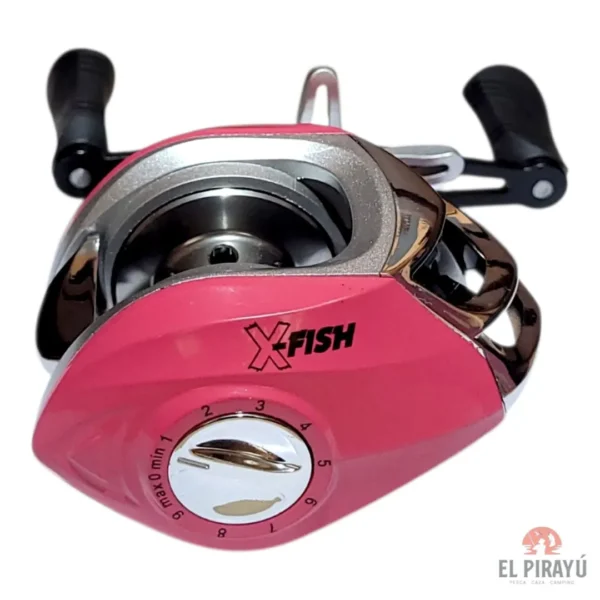 Reel Rotativo X-Fish Pink Bait Izquierdo